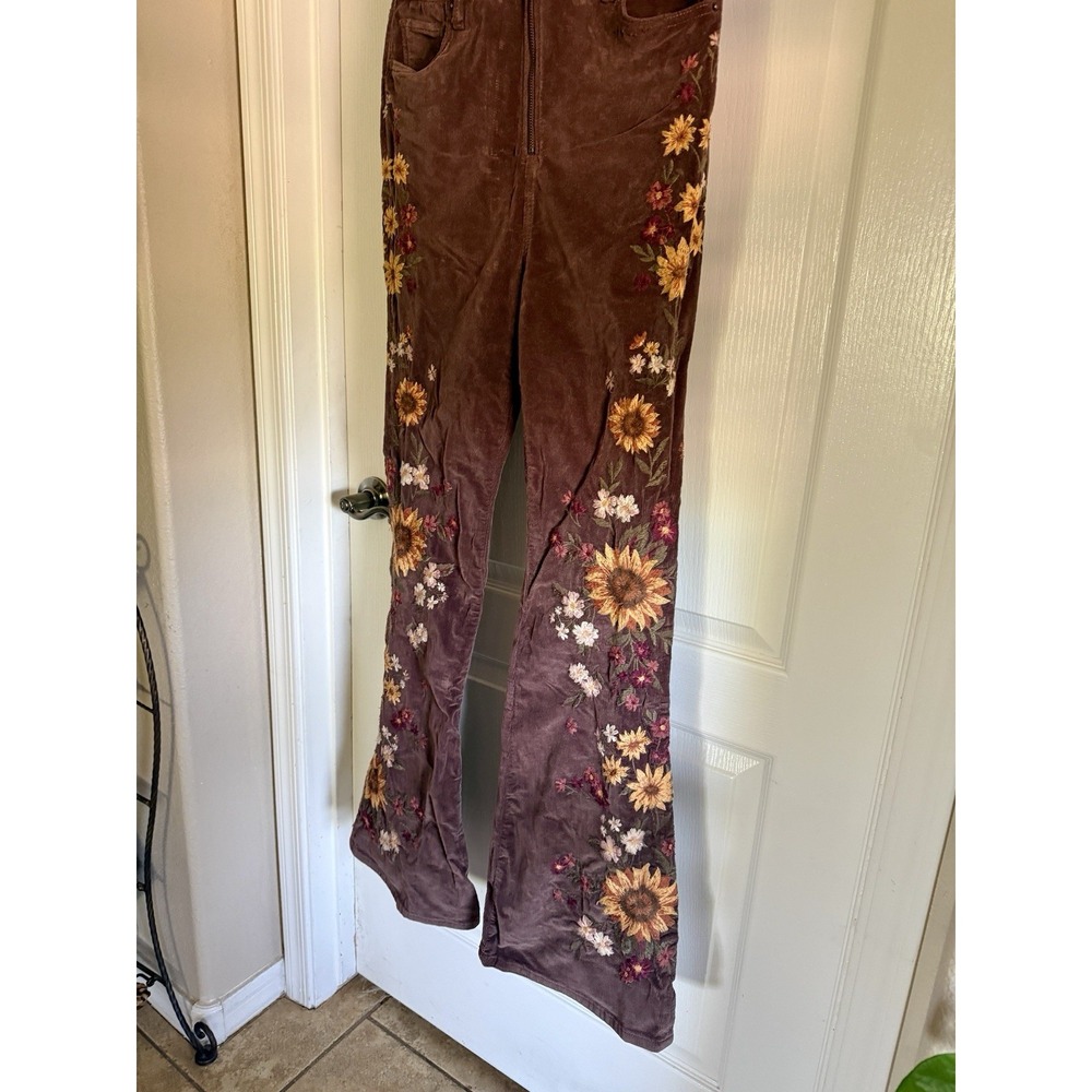 Driftwood x Free People Elsie Jumpsuit Size Medium Embroidered Floral NEW - Picture 6 of 15